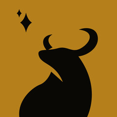 Bull Logo Design Element