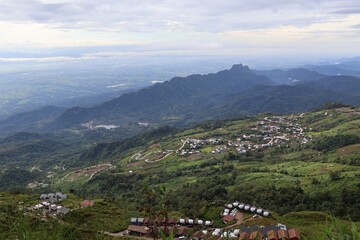 Naklejka premium view from the top of the mountain