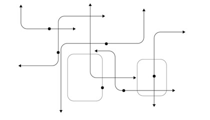 stract futuristic technology background. Technology background with crossed lines and dots.