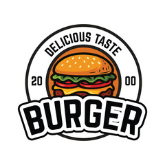 burger fast food resto logo template