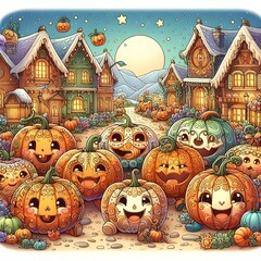 Whimsical Pumpkin Market Parade