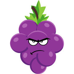Cute Cartoon Grape Character
