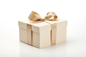 Obraz premium A plain gift box white background celebration anniversary.