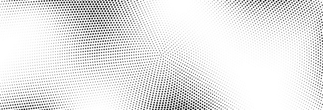 Radial dotted noise gradient texture. Concentric halftone grain background. Rough dot fading overlay wallpaper. Comic pop art backdrop for poster, banner, cover, print. Vector cartoon grit pattern
