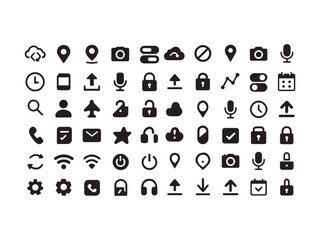 Solid icon set for business and web development