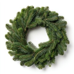 Festive evergreen holiday wreath