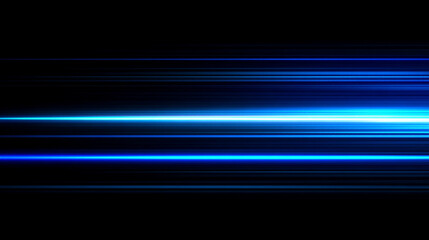 Vibrant neon blue laser lines streak across a black background, creating dynamic light beams. The abstract digital scene symbolizes technology, speed, energy, and the futuristic pulse of modern innova