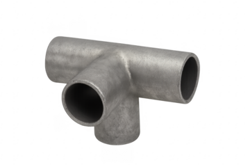 Metal tee pipe fitting for industrial connection