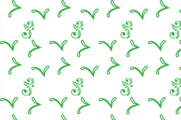 Delicate green pattern with swirling and leaflike elements
