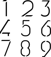 Set of vector illustrations of number icons 11