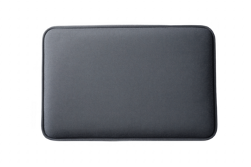 Gray padded case isolated on a transparent background