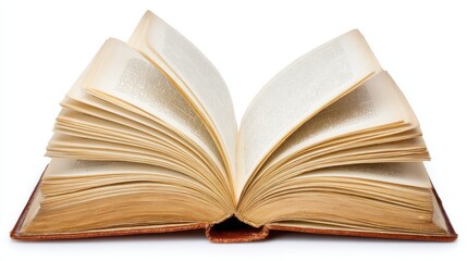 Fototapeta premium Beautifully open book with gracefully folded pages inviting exploration of knowledge and stories.