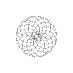 Intricate Geometric Spherical Pattern Design
