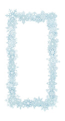 christmas frame with snowflakes