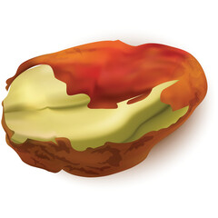 Close Up Macro View Of A Peeled Peanut With Brown Skin Against A White Circular Shadow On A Transparent Background