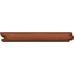 A Realistic Illustration of a Rustic Wooden Plank with Torn Edges and a Translucent Background