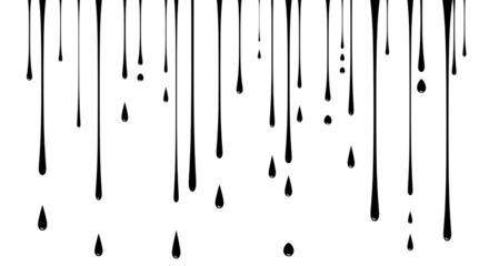 Abstract vertical lines and streaks on a black background isolated on transparent background