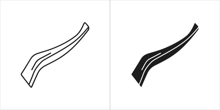 Illustration of a piece of dried seaweed, showcasing its unique shape and texture