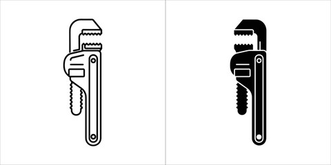 Pipe wrench, a plumbing tool for gripping and turning pipes and fittings