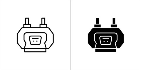 Icon of a welding machine, representing industrial equipment for joining metal