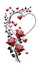 heart with flowers
