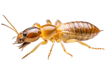 Termite soldier isolated on transparent background, a pest insect and wood destroyer