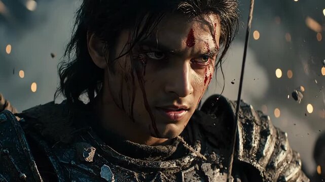 Abhimanyu s Courage A Dramatic Depiction from the Kurukshetra War, Mahabharata Epic Battle, and Geeta Jayanti Celebration