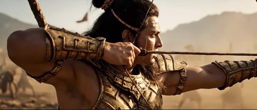 Karna in Kurukshetra War A Heroic Portrayal of Mahabharata s Warrior Ready for Geeta Jayanti Celebration