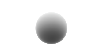 Gray Sphere With Subtle Color Gradient Isolated On Black Background