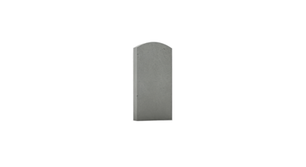 Gray Tombstone Isolated On Black Background Memorial Stone Marker