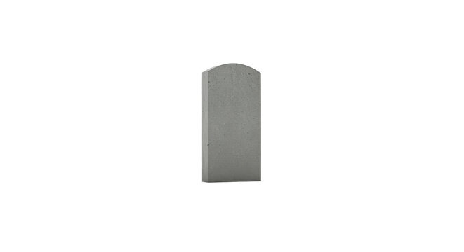 Gray Tombstone Isolated On Black Background Memorial Stone Marker