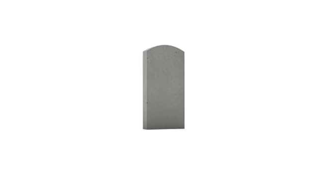 Gray Tombstone Isolated On Black Background Memorial Stone Marker
