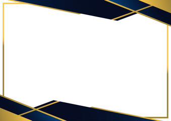 elegant modern blue navy and golden blue navy and golden certificate frame border