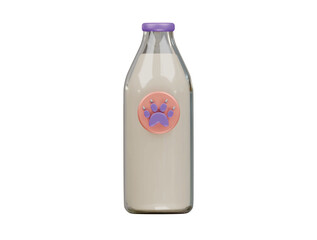 animal milk icon 3d illustration render
