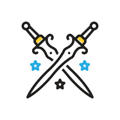 Multi color icon for royalty