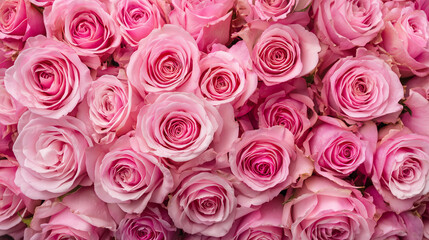 Obraz premium ピンクのバラの背景 / Pink Rose Background