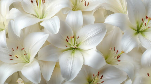 白いユリの背景 / White Lily Background