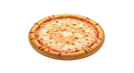 Isolated Cheese Pizza with Tomato Sauce and Sesame Seed Crust
