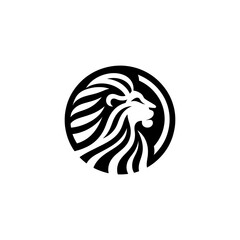 Striking Lion Head Crest Emblem Vector Design