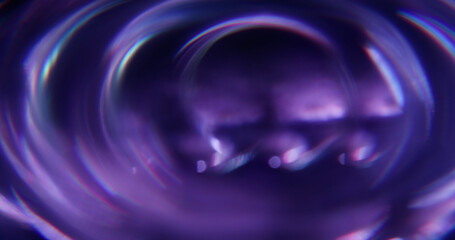 Defocused shiny flare. Gradient texture. Purple neon color radiant glisten on visual optical...