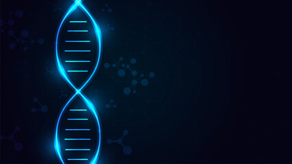 Modern Science DNA Molecule Connection Background