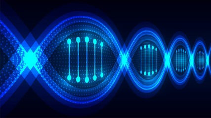 Modern Science DNA Molecule Connection Background