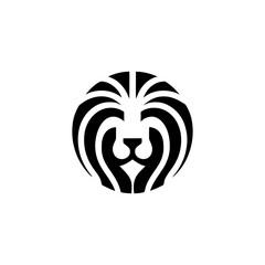Bold Lion Head Crest Vector Design