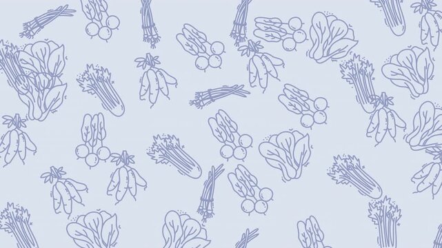 Vegetable Pattern Background Food and Healthy Eating Illustration