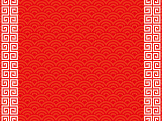 中国風のフレーム背景素材