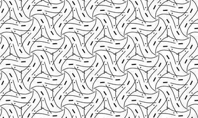 Black And White Abstract Geometric Swirl Pattern monochrome