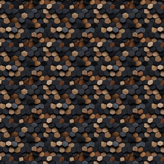 Hexagonal Wood and Dark Panel Texture graphic