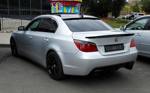 Kazakhstan, Ust-Kamenogorsk, september 9, 2021: BMW E60 5-Series. Old BMW