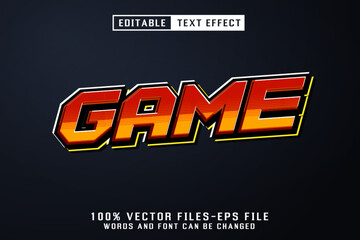 Game Editable Text Effect