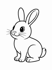 Obraz premium Cute Rabbit Kids Coloring Page Printable